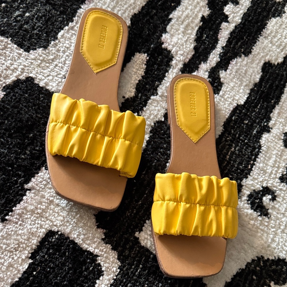Ruffle Yellow Sandals